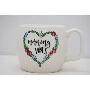 Opal‎ House Porcelain Morning Vibes White Mug Cup Floral Heart